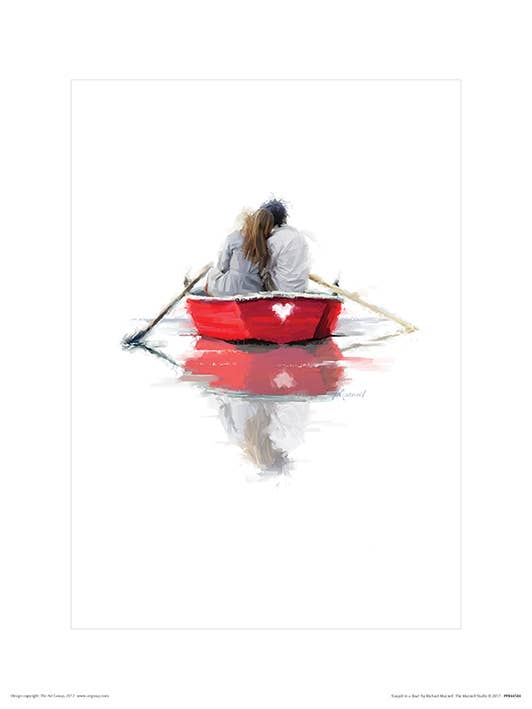 Richard Macneil (Couple in a Boat) PPR44544: 30 x 40cm, Figurative