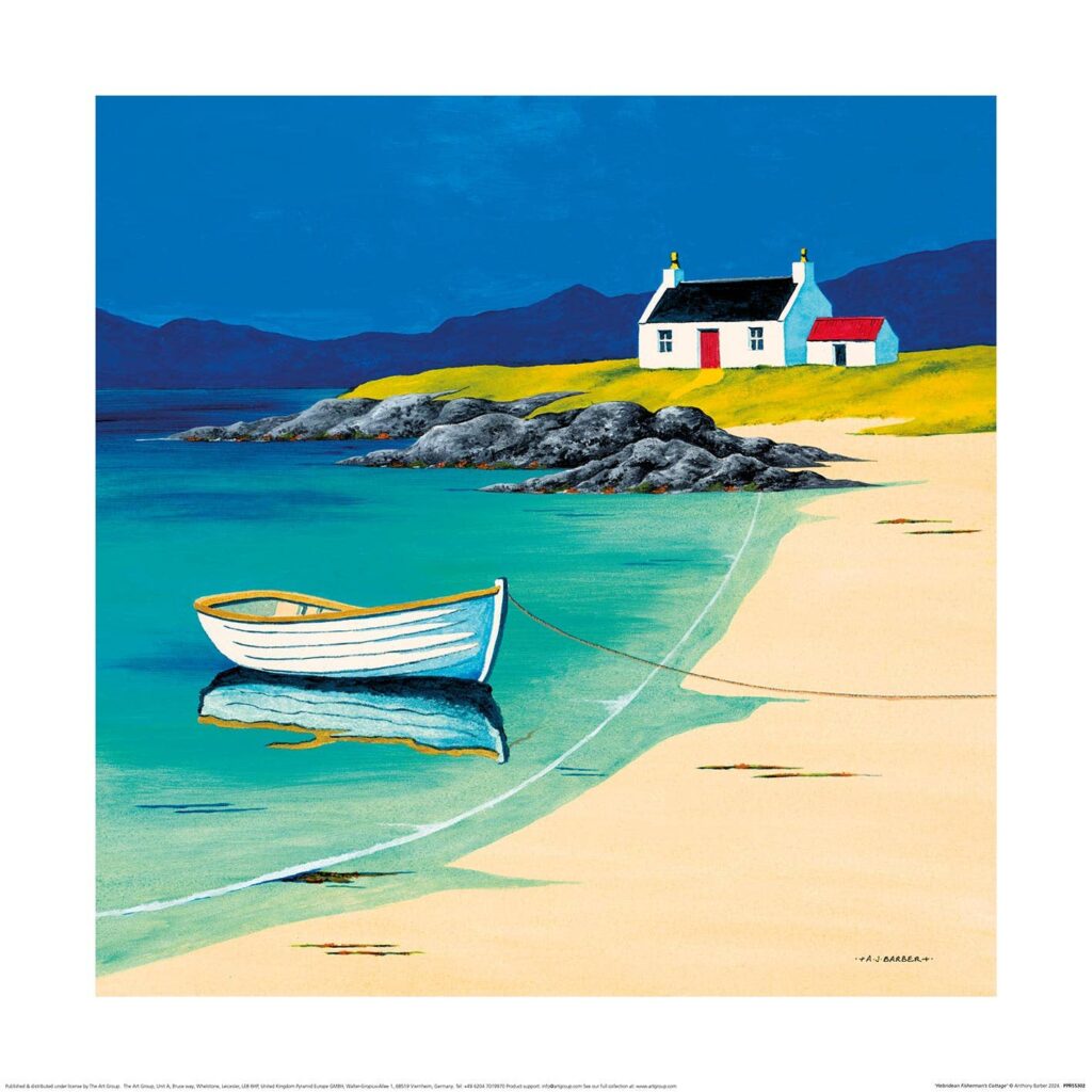 Anthony Barber (Hebridean Fisherman's Cottage) Art Prints: Loose Art Print 40 x 40cm