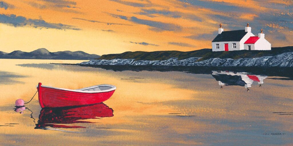 Anthony Barber (Golden Light Harris) Canvas: Canvas 30 x 60cm