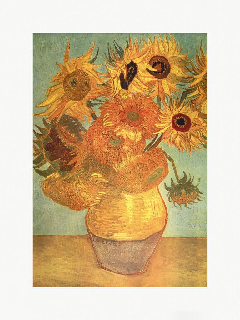 Vincent van Gogh (Sunflowers) Art Print: Mounted Print 30 x 40cm