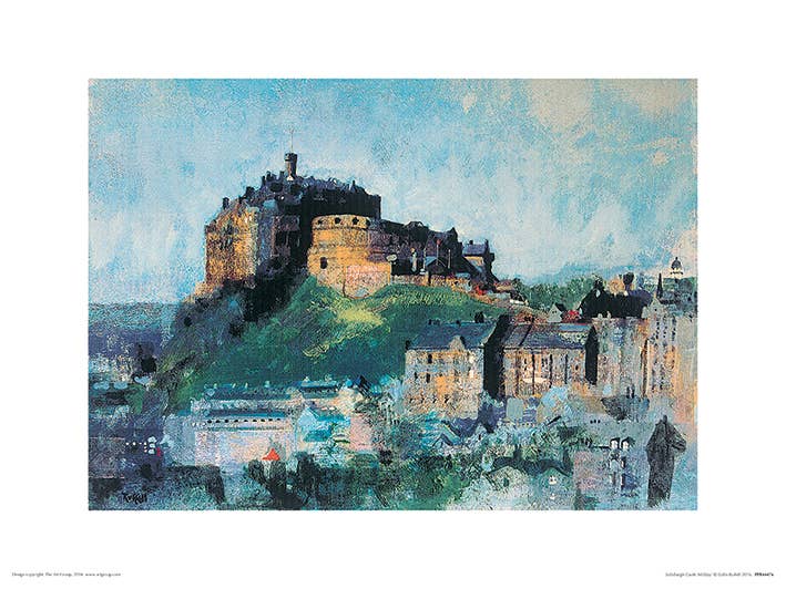 Colin Ruffell (Edinburgh Castle Midday) PPR44476: 30 x 40cm, Cityscapes