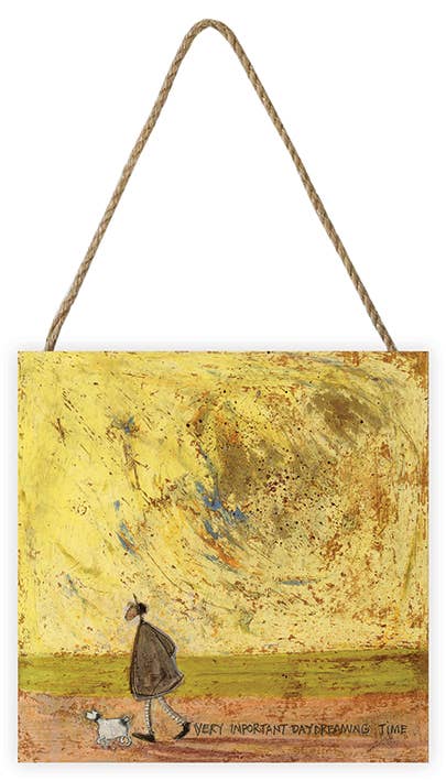 Sam Toft (Very Important Daydreaming Time) Wooden Block: 20 x 20 x 2.7cm