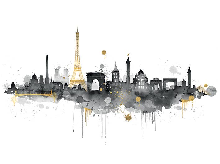 Summer Thornton (Paris Skyline) WDC100824: 60 x 80cm, Canvas Large
