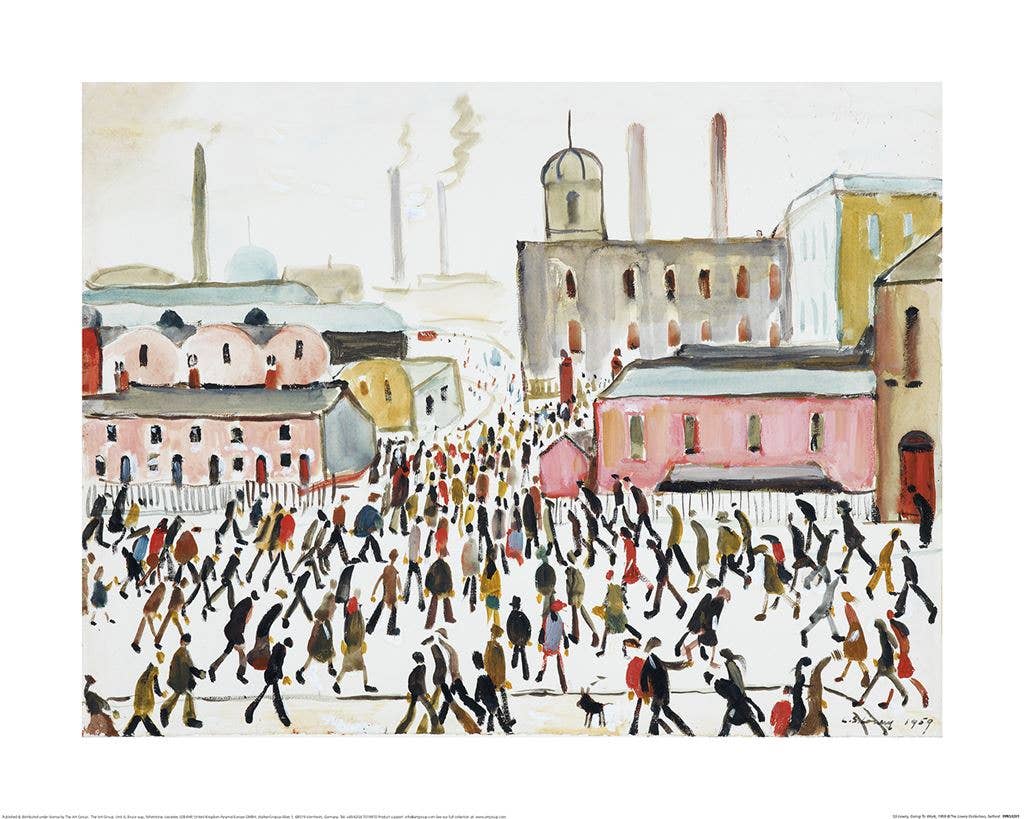 L.S. Lowry (Going To Work, 1959) PPR53281: 40 x 50cm